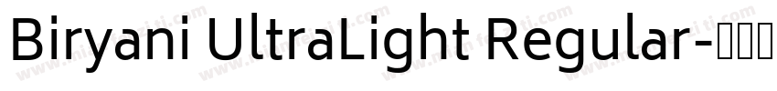 Biryani UltraLight Regular字体转换